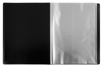 Папка с 40 прозр.вклад. Бюрократ Black&White BWBPV40WT A4 пластик 0.8мм белый/черный