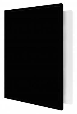 Папка метал.пруж.скоросш. Бюрократ Black&White BWPZ08P A4 пластик 0.8мм ассорти