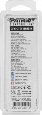 Память DDR4 16GB 2666MHz Patriot  PSD416G26662
