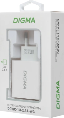 Сетевое зар./устр. Digma  DGWC-1U-2.1A-WG