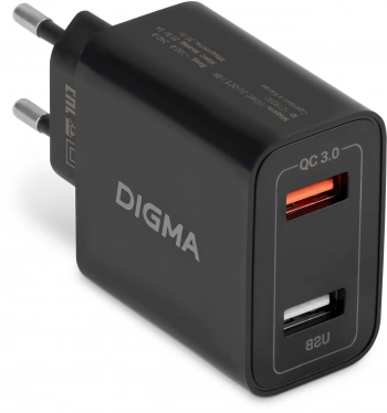 Сетевое зар./устр. Digma  DGWC-2U-QC3.0-BK