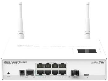 Коммутатор MikroTik CRS109-8G-1S-2HND-IN (L3) 8x1Гбит/с 1SFP управляемый