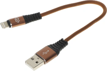 Кабель Digma LIGHT-0.15M-BR USB (m)-Lightning (m) 0.15м коричневый