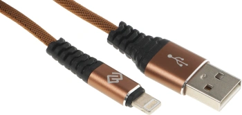 Кабель Digma LIGHT-0.15M-BR USB (m)-Lightning (m) 0.15м коричневый