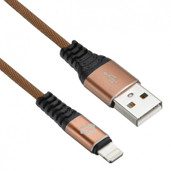 Кабель Digma LIGHT-1.2M-BR USB (m)-Lightning (m) 1.2м коричневый