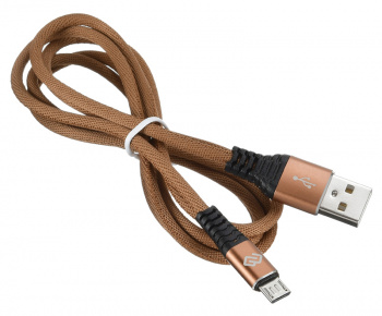 Кабель Digma MICROUSB-1.2M-BRAIDED-BR USB (m)-micro USB (m) 1.2м коричневый