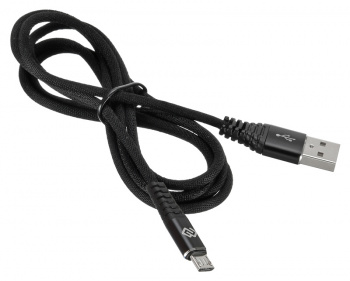 Кабель Digma MICROUSB-1.2M-BRAIDED-BLK USB (m)-micro USB (m) 1.2м черный