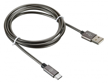 Кабель Digma TYPE-C-1.2M-BRAIDED-G USB (m)-USB Type-C (m) 1.2м черный