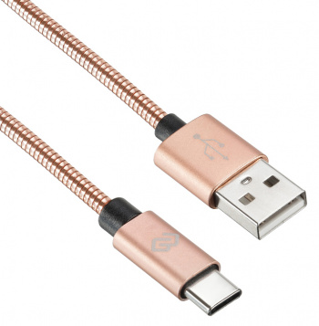 Кабель Digma USB (m)-USB Type-C (m) 0.15м розовое золото