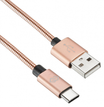 Кабель Digma USB (m)-USB Type-C (m) 1.2м розовое золото