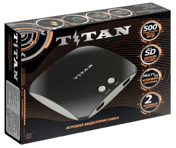 Игровая консоль Titan Magistr Titan 3 черный +контроллер в комплекте: 500 игр