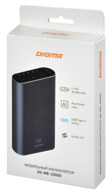Мобильный аккумулятор Digma  DG-ME-20000