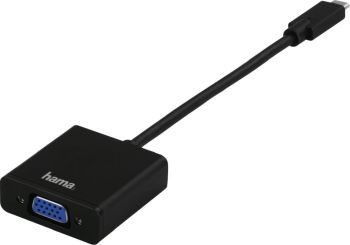 Адаптер Hama USB Type-C (m) VGA (f) 0.1м (00135727) черный