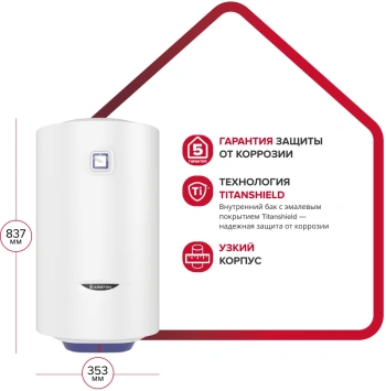 Водонагреватель Ariston BLU1 R ABS 50 V SLIM