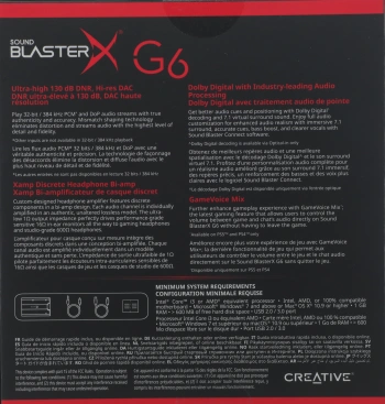 Звуковая карта Creative USB Sound BlasterX G6