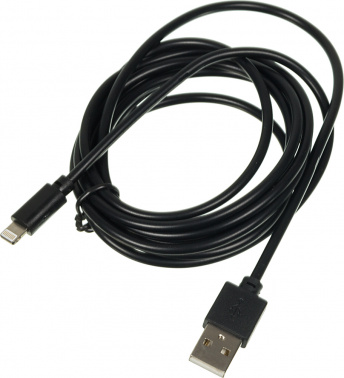 Кабель Digma LIGHT-2M-BLK USB (m)-Lightning (m) 2м черный