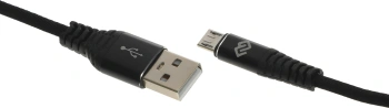 Кабель Digma MICROUSB-2M-BRAIDED-BLK USB (m)-micro USB (m) 2м черный