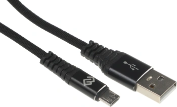 Кабель Digma MICROUSB-2M-BRAIDED-BLK USB (m)-micro USB (m) 2м черный