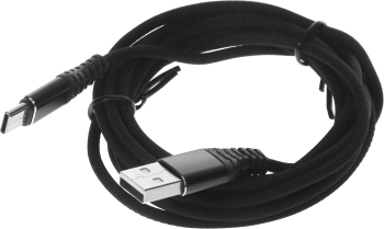 Кабель Digma TYPE-C-2M-BRAIDED-BLK USB (m)-USB Type-C (m) 2м черный