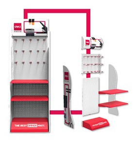 Стенд-стойка Deli J00070-A напольный металл для розницы_приз