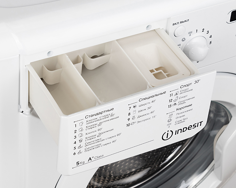 Стиральная машина Indesit IWSD 51051 CIS класс: A загр.фронтальная  макс.:5кг белый