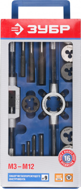 Набор метчиков/плашек Зубр  28122-H16