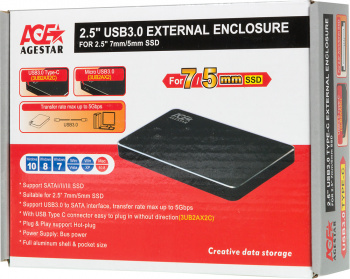 Внешний корпус для HDD/SSD AgeStar 3UB2AX2C