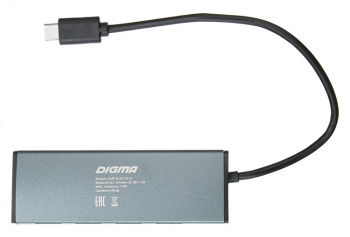 Разветвитель USB-C Digma HUB-4U3.0-UC-G