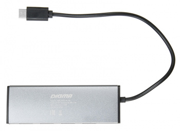 Разветвитель USB-C Digma HUB-4U2.0-UC-DS