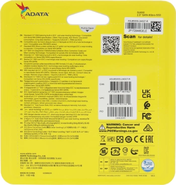 Накопитель SSD A-Data SATA-III 240GB ASU650SS-240GT-R