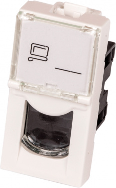 Вставка Lanmaster LAN-SIP-22U6-WH Mosaic 1xKeystone пластик