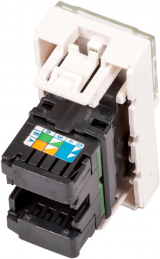 Вставка Lanmaster LAN-SIP-22U6-WH Mosaic 1xKeystone пластик