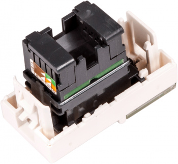 Вставка Lanmaster LAN-SIP-22U6-WH Mosaic 1xKeystone пластик