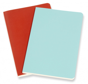 Блокнот Moleskine VOLANT QP713F16B24 Pocket 90x140мм 80стр. нелинованный мягкая обложка оранжевый/голубой (2шт)