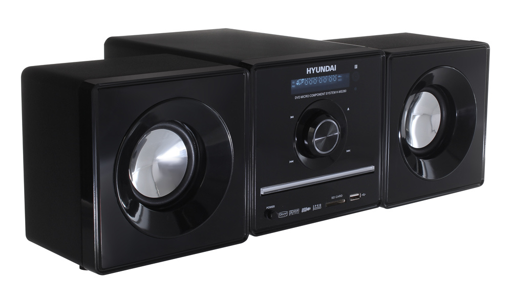 Микросистема Hyundai H-MS280 черный 30Вт CD CDRW DVD DVDRW FM USB BT SD/MMC/MS