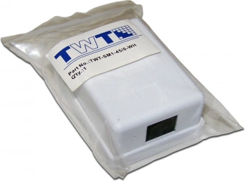 Розетка Lanmaster TWT-SM1-45/6-WH настен.RJ45 1 кат.6 UTP бел.