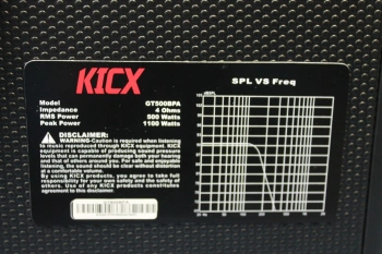 Сабвуфер автомобильный Kicx GT500BPA