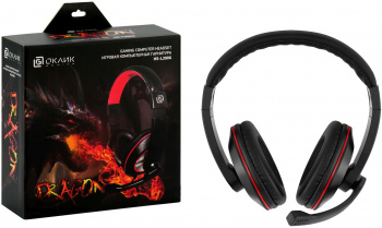 Наушники с микрофоном Оклик HS-L390G DRAGON