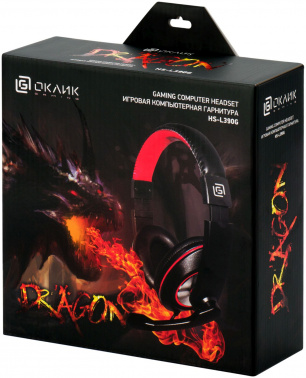 Наушники с микрофоном Оклик HS-L390G DRAGON