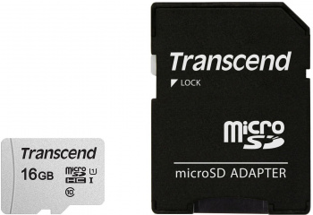 Флеш карта microSDHC 16GB Transcend  TS16GUSD300S-A