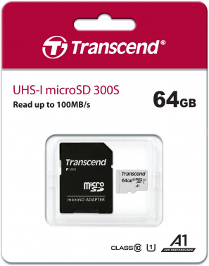 Флеш карта microSDXC 64GB Transcend  TS64GUSD300S-A