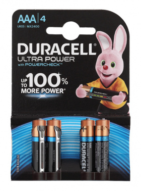 Батарея Duracell Ultra Power LR03-4BL MX2400