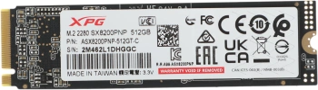 Накопитель SSD A-Data PCIe 3.0 x4 512GB ASX8200PNP-512GT-C