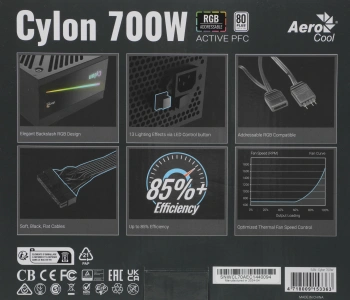 Блок питания Aerocool ATX 700W CYLON 700