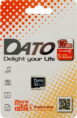 Флеш карта microSDHC 16GB Dato  DTTF016GUIC10
