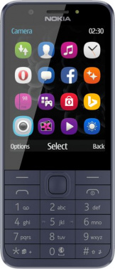 Мобильный телефон Nokia 230 Dual Sim 16Gb синий моноблок 2Sim 2.8