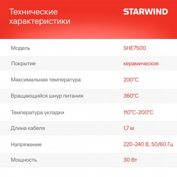 Щипцы Starwind  SHE7500