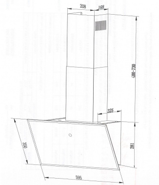 Вытяжка каминная Maunfeld Topaz 60