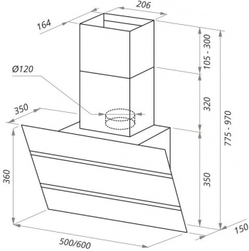 Вытяжка каминная Maunfeld Bridge 60