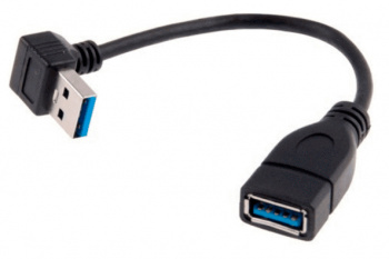 Переходник USB 3.0 A(m) угловой USB 3.0 A(f) 0.33м